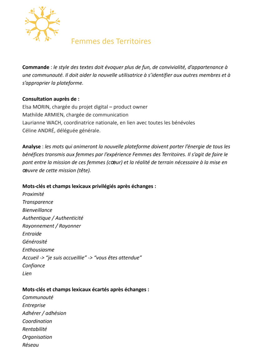 Wording - nouvelle identité